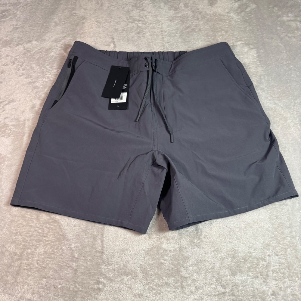 NWT Ten Thousand Mens The Foundation Lined Short 7" XL Gray Athletic